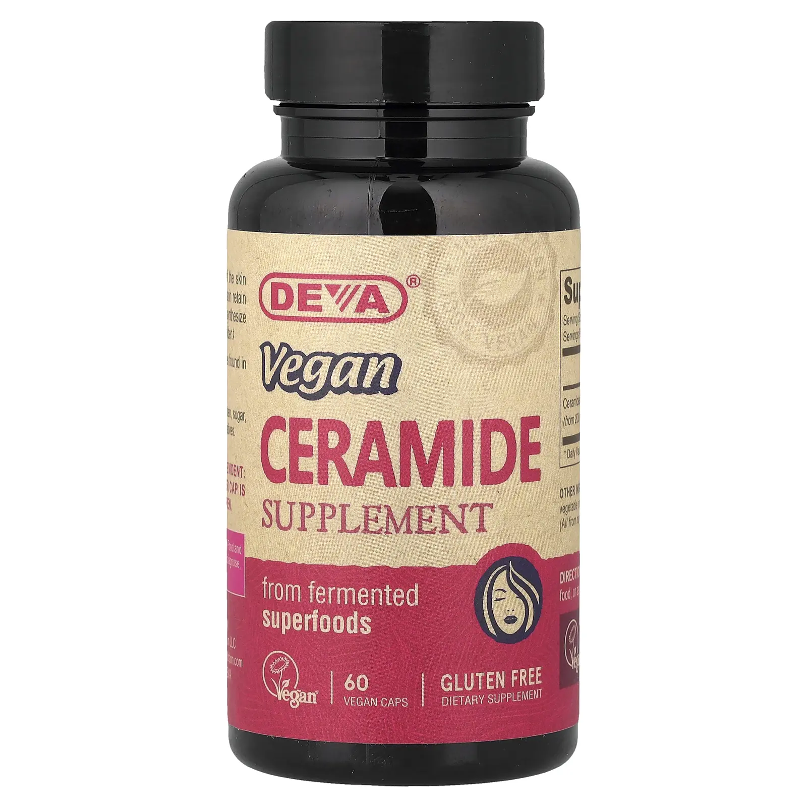 Deva Vegan Ceramide Supplement, 60 Vegan Caps