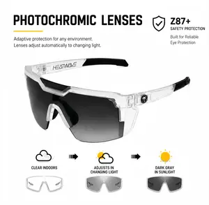 New Premium Luxury Square-Frame Photochromic Sunglasses — Unisex UV400 Cycling Shades (Z87+ Safety Certified)
