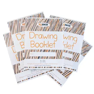 Reskid Drawing Paper Booklet (9 x 12 inches) - 48 Page, 5-Pack - Kids Drawing Paper Booklet, Coloring Art Booklet for Kids, Toddler Sketch Pads for Ages 3+