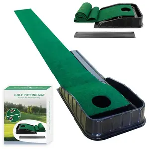 Golf Putting Trainer, 1 Set Automatic Return Ball Putting Mat for Indoor Practice, Golf Training Equipment for All Ages, Golf Accessories, Golf Putter