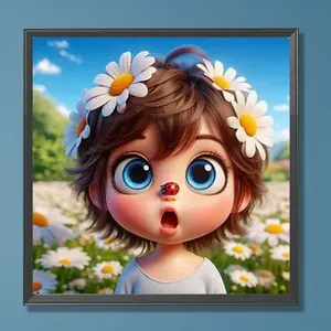 Cartoon Pattern DIY Diamond Art Painting Without Frame, DIY 5D Diamond Arts Painting Kit, Wall Art Decor For Home Living Room Bedroom