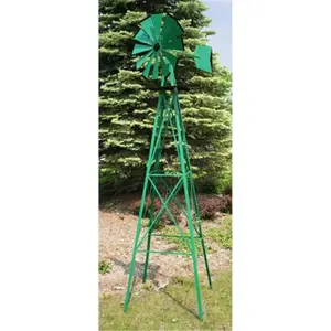 212 MAIN Sportsman Series Classic 8-ft Metal Aluminum Alloy Windmill Wind Spinner - Weatherproof Country-Style Outdoor Decor, Outdoor Furniture Piece, Wind Spinners