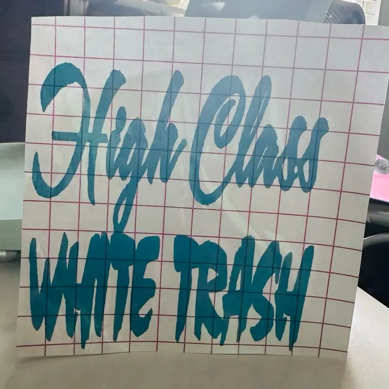Premium White Trash Wall Decal, Home Decor Sticker for Living Space Accent