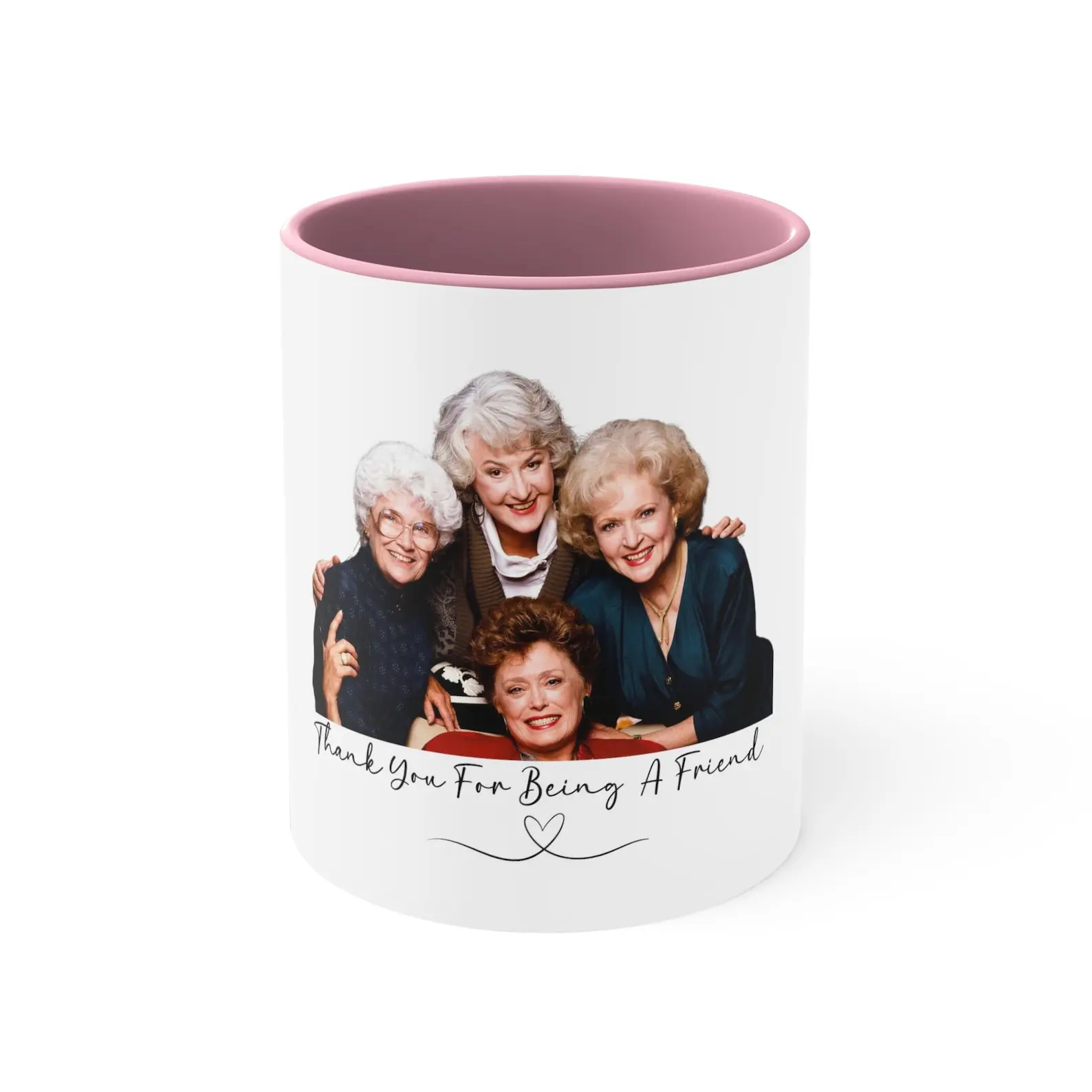 Golden Girls Thank You for Being a Friend Gift Coffee Mug, 11oz 15oz, The Golden Girls, Funny Christmas Coffee Mug, Gag Gift Christmas, White Elephant, Printed in the USA, Comedy mug - gdg10080