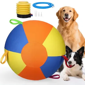 21.65-inch Double-Layer Durable Toy Ball, Newly Upgraded for Bite Resistance and Fun. Suitable for Australian Shepherds, Border Collies, and Cattle Dogs | Outdoor Herding Toy for Medium and Large Dogs - Backyard Training and Play