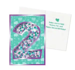 Age 2 Confetti Card