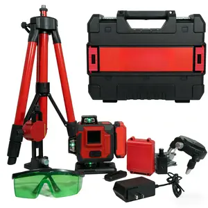 Series 16-Line 3D Green  Level — 360° High-Intensity Auto-Leveling, Wall & Floor  Line Projector — Industrial-Grade High Precision — Hard Case Included laser