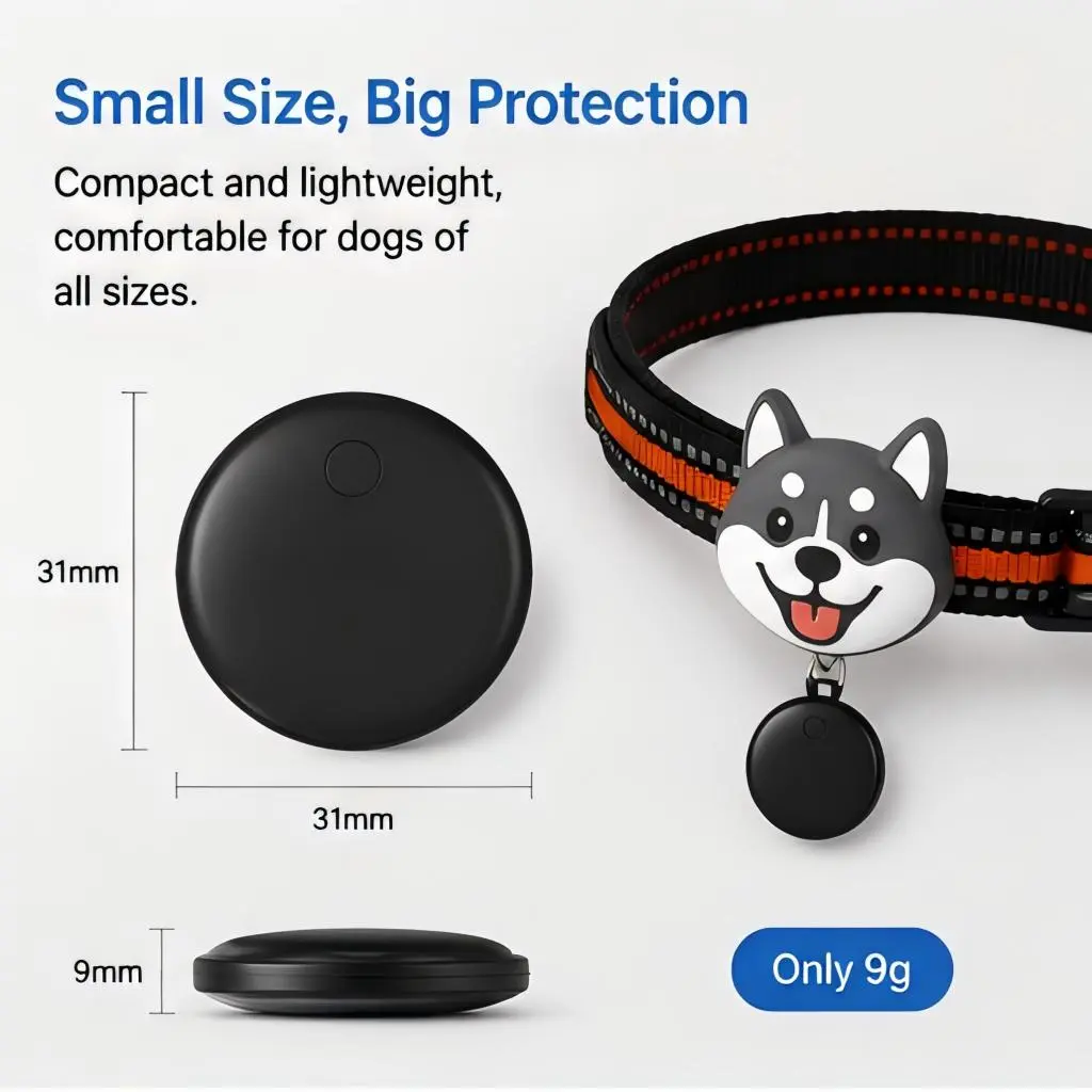 Dog GPS Tracker For Find My & Android Find Hub, Bluetooth Pet Locator Tag, No Monthly Fee, Waterproof Anti-Lost Tracker For Dogs