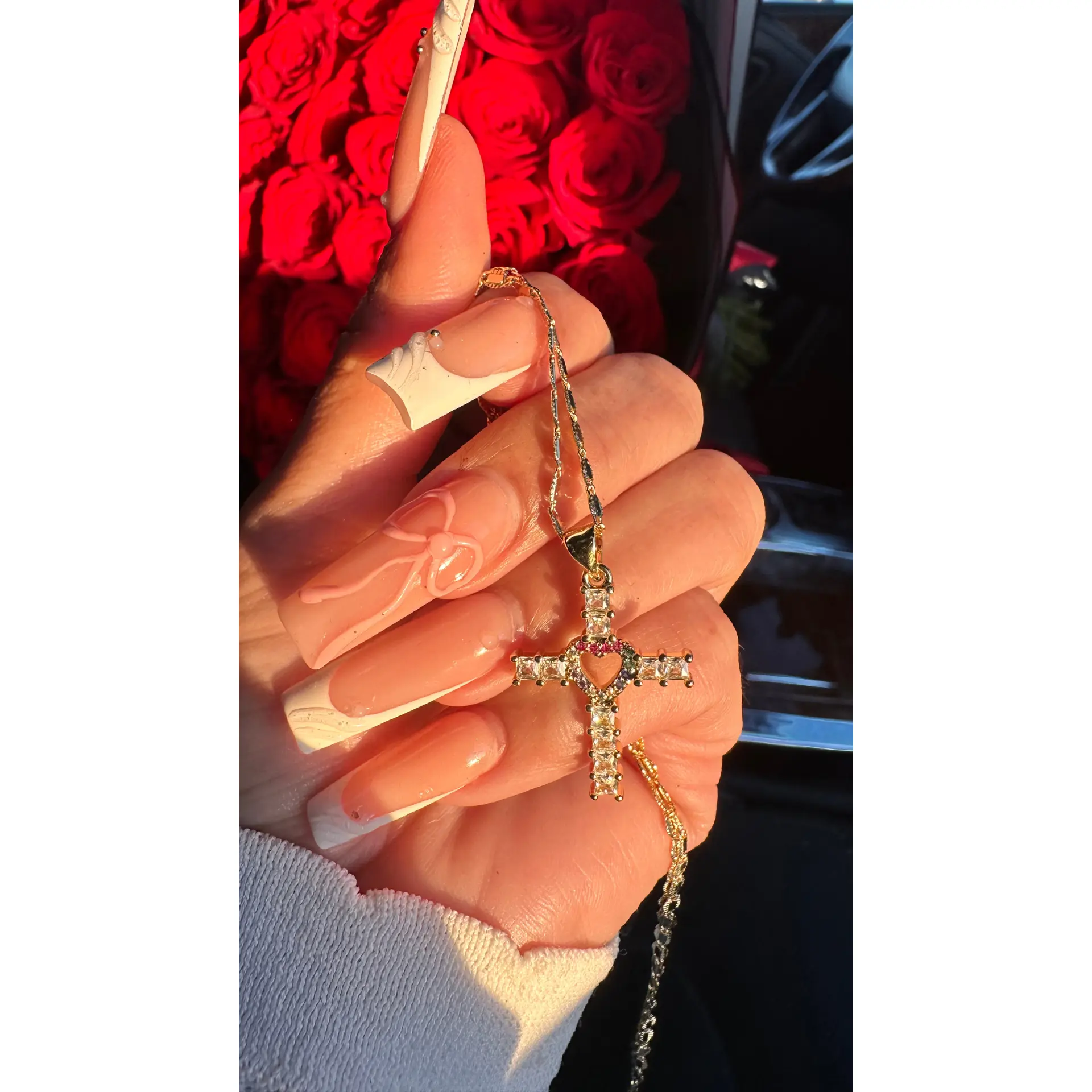 "His Promise" Cross Necklace - 18 inches long - Religious Cross