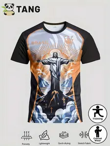 Men's & Teen ' Training T-Shirt - Breathable Moisture-Wicking Sportswear with Round Neck, Short Sleeve for Soccer Practice, Outdoor Games & Casual Wear - Comfortable Athletic Shirt