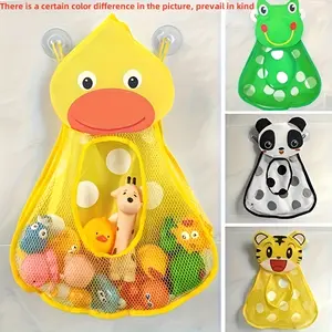 Cartoon-themed Hanging Storage Bag, Bath Water Toy Storage Mesh Bag, Suction Cup Hanging Household Storage Bag, Available in Various Sizes.