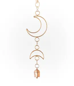 Indukala Small Moon Phase Bell Wind Chime - Handmade