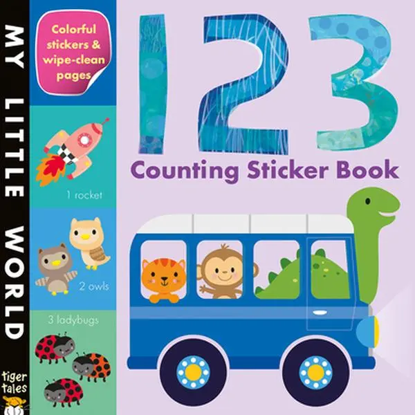 Tiger Tales 123 Counting Sticker Activity Book - Soft Cover Preschool Learning Book for Children, Preschool Activities, Interactive Counting Pages, Simple Instructions, Bright Illustrations, English Number Practice