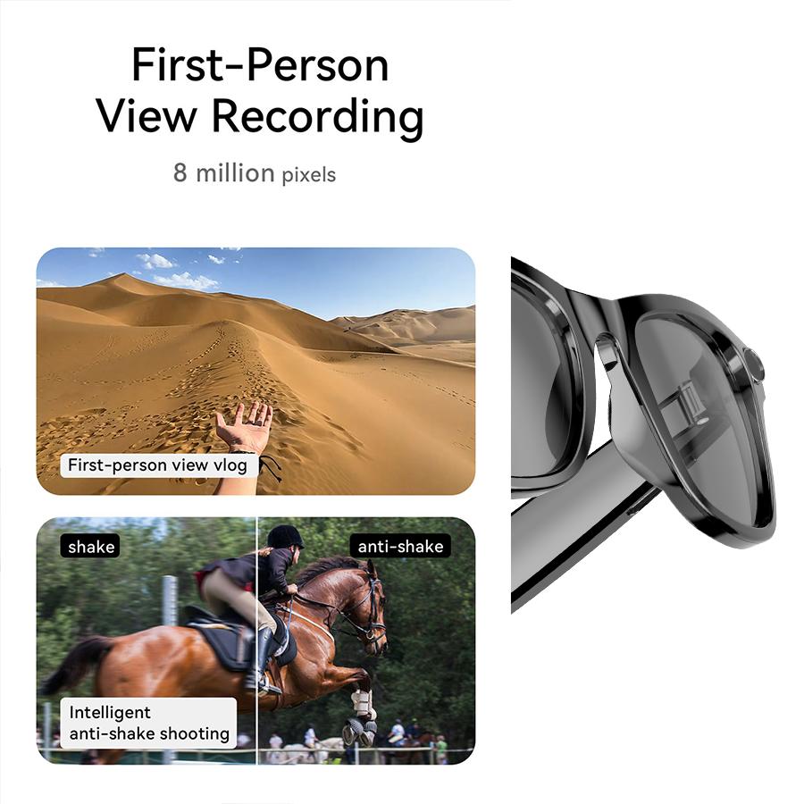 LUSBY Smart AI Camera Glasses with 8MP Photochromic Lenses, Button-Touch Adjustment, 160+ Languages Real-Time Translation, Bluetooth Wireless Video Recording, UV Sun Protection, Cool Gadgets for Travel Outdoor Adventures, Mens Gifts for Him Easter Gift
