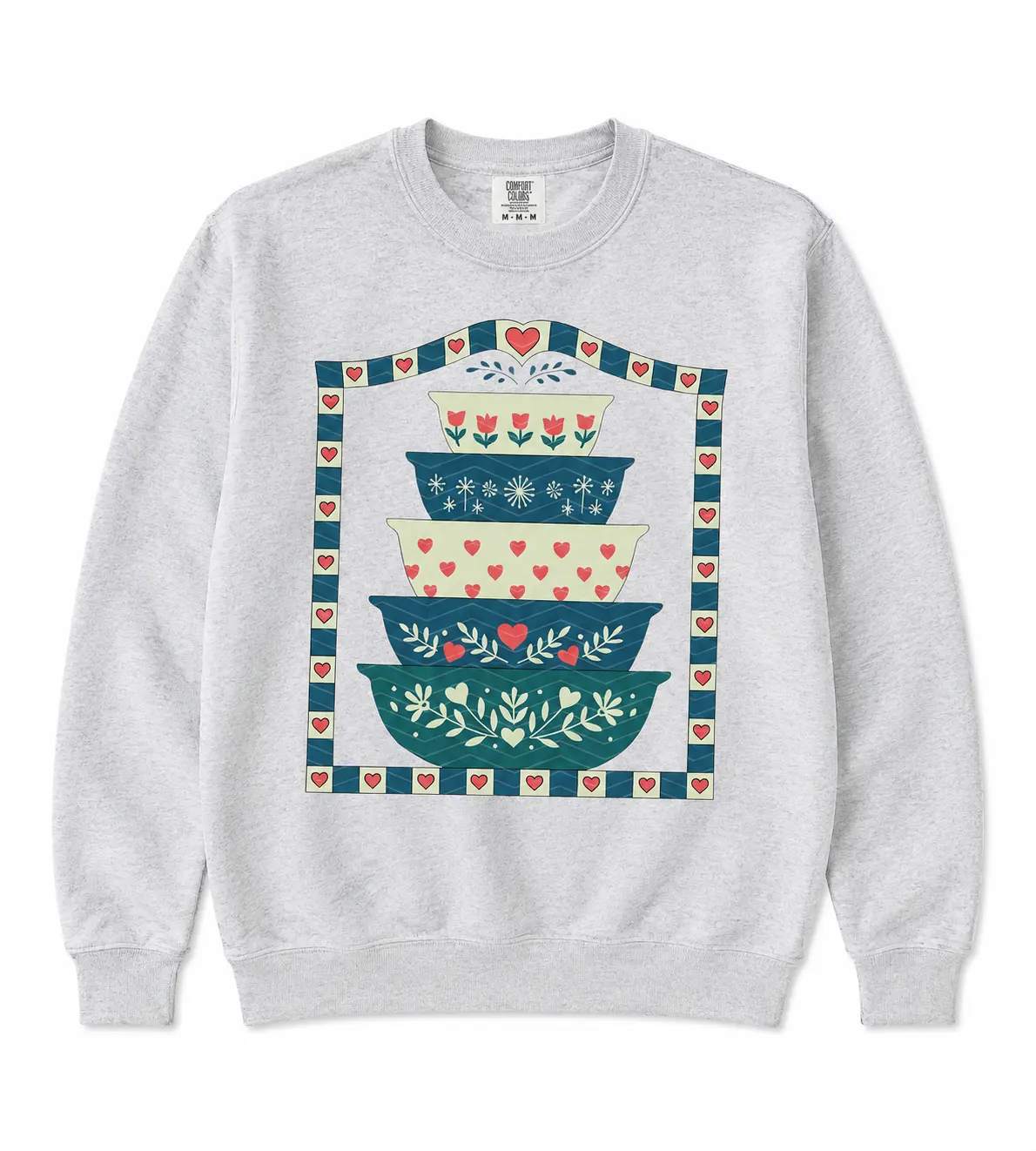 Men's Unisex Pyrex Grandma Fitted Graphic Tee - Vintage Collector, Retro Kitchen, Ribbed, Comfy Cotton-Polyester Top, Classic, Round Neck, Crew Neck, All Seasons Casual Wear