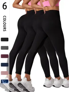 Women's 3-Pack Super Soft Leggings, High Stretch Tummy Control, No-See-Through Workout Yoga Running Pants, Comfortable & Stylish