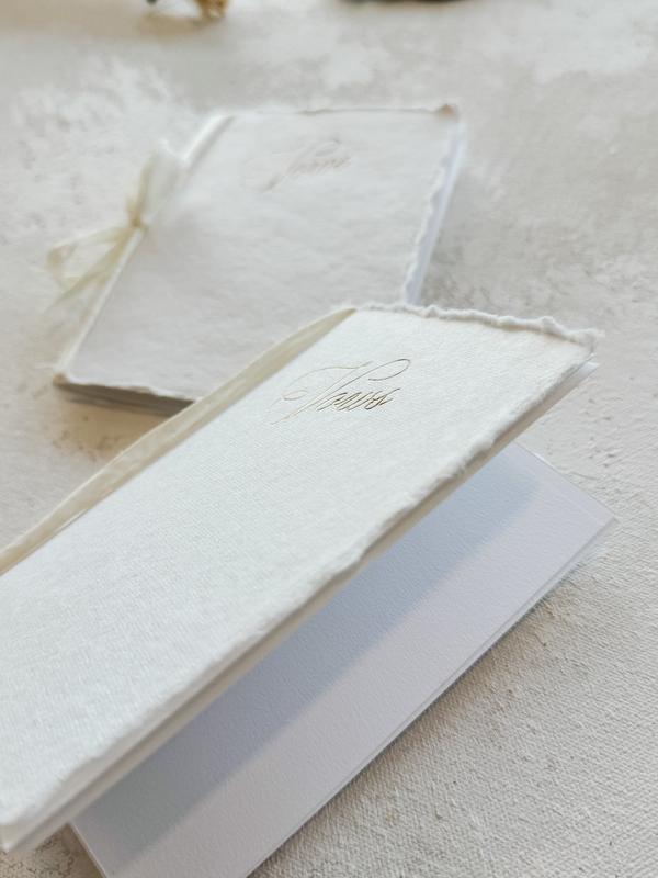 White Wedding Vow Book | Style 220 | Set of 2