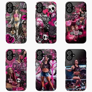 AJ Lee Triple Threat Phone Case, Paige Nikki Bella Diva Powerhouse Tough Protective Cover, Fan Gift, Compatible with iPhone 11-17 Pro Max/Plus and Samsung Galaxy S23-25