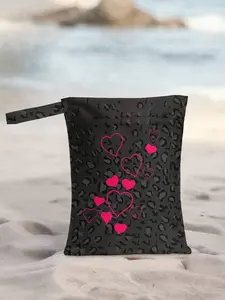 Heart Pattern Reusable Women's Tote Bag, Dry Wet Separated Storage, Ideal for Beach Pool Diaper Bags, Casual All Season Use, Stylish Tote Bag