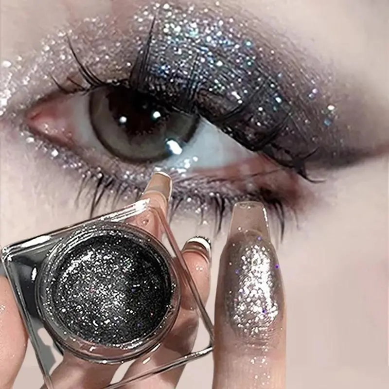 4 Colora Glitter Gel Eyeshadow, 1 Count Long Lasting Shimmering Eye Shadow, Sparkling Metallic Eye Makeup Products for All Styles and Occasions, Cosmetic, Beauty Eyeshadows, Shimmer Glitter Pigment