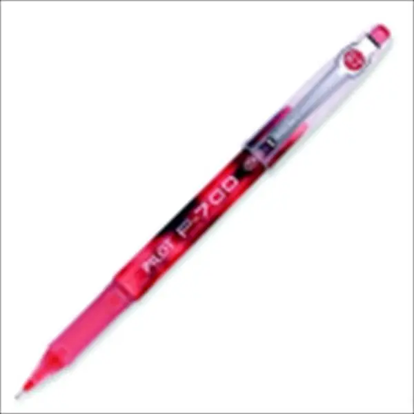 PILOT P700 Gel Ink Rollerball Pen (Model 1065570) 12-Pack - Red Barrel with Distinctive Design, Ribbed Finger Grip, 0.7 mm Precise Needle Tip, Red Ink Office Stationery Writing Tool with Acid-Free, Smooth Writing, Waterproof Features, 0.7 Mm Tip