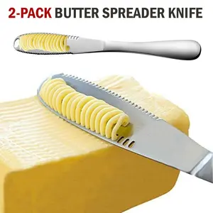 utter Spreader Knife - Stainless Steel Butter Knives - 3 in 1 Kitchen Gadge