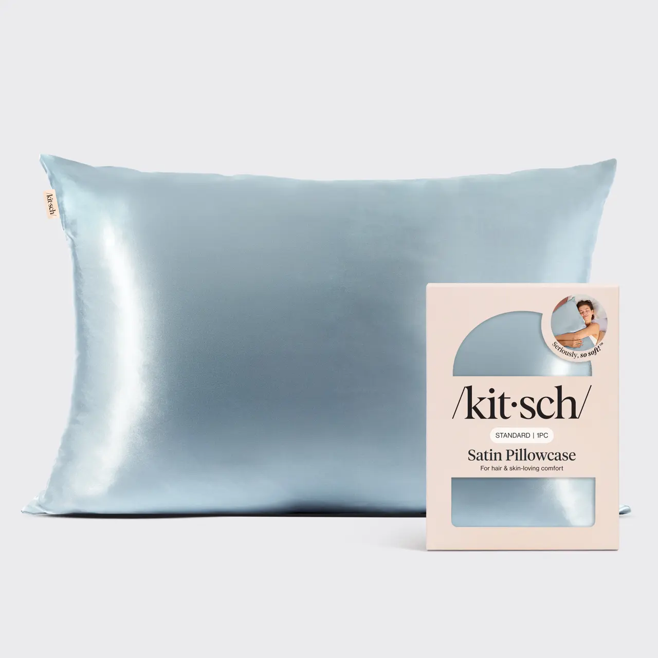 Haze Blue Satin Pillowcase Haze Blue Satin Pillowcase