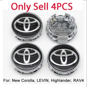 4PCS 5.7/6.2CM Car Wheel Center Caps Hubcap Cover For Toyota Corolla C-hr Rav4 86 Avensis T25 Auris Land Cruiser Yaris Hilux Prius Camry Wheel Covers