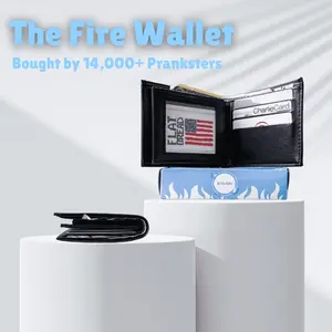 MyFireWalletCo The Fire Wallet - Magic Flame Prop That Doubles as a Real Wallet Holds Cash & Cards Perfect Viral Gift for Pranksters Magicians & Fun Lovers