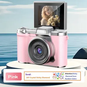 Latest Flip Cover Digital Camera Vlog Camcorder, 1080P Video Recording, 64GB SD Card, 180° Rotating Screen & 8x Zoom, Compact Camera