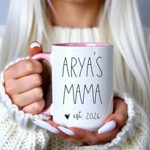 Personalized Mama Est Coffee Mug, New Mom Gift, Mothers Day Cup