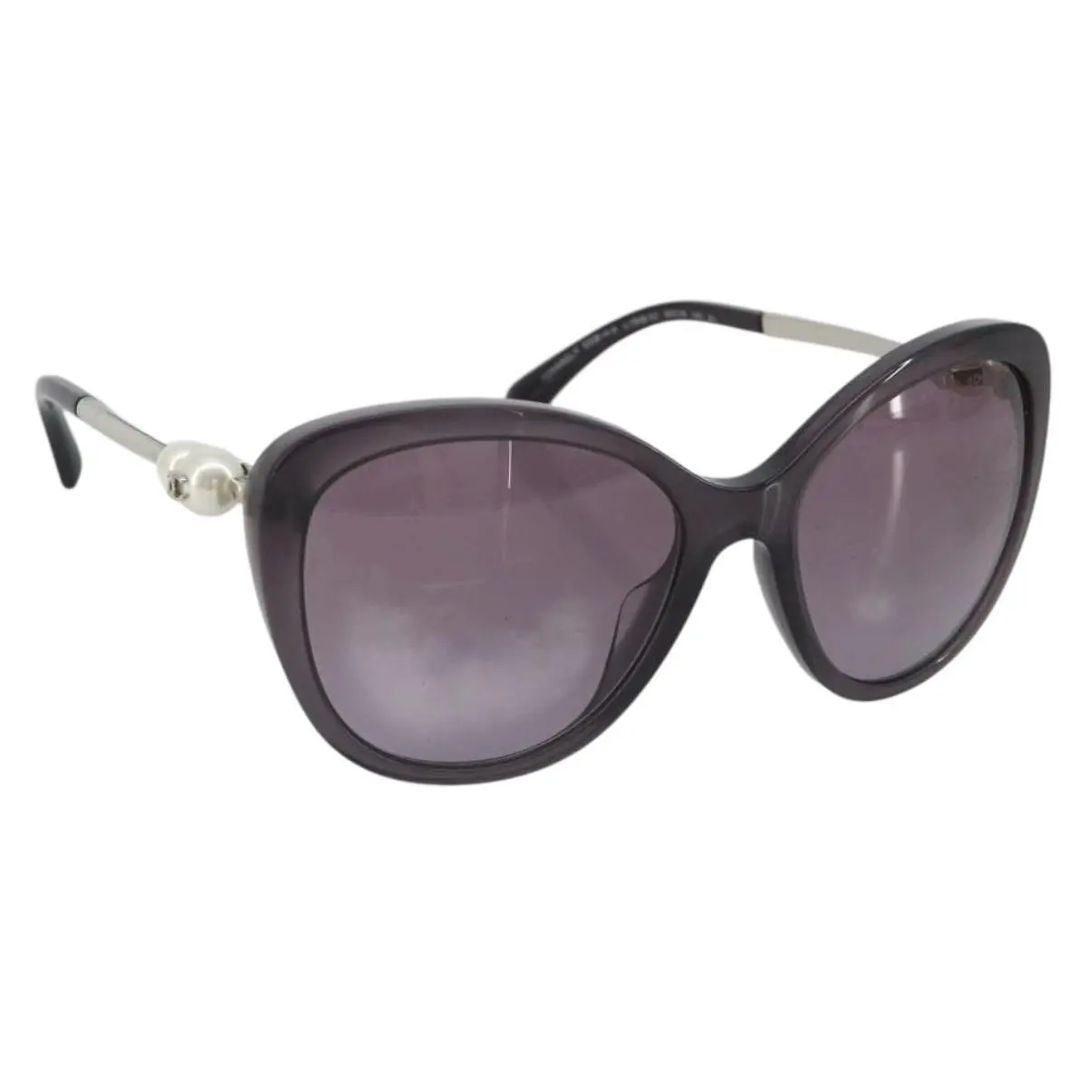 Pre-owned JP BA13830M CHANEL Coco Pearl Sunglasses Plastic Purple CC