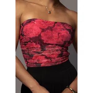 Pink Floral The Riviera Mesh Corset
