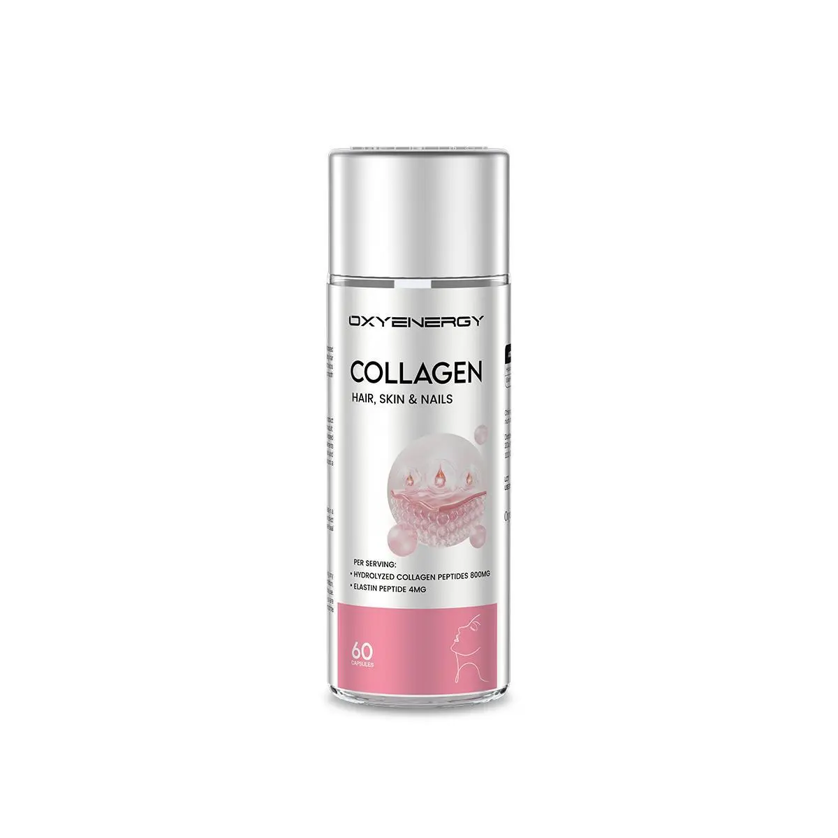 【LIVE 】Oxyenergy Collagen Beauty Capsules for Skin Hair & Nails Dual Peptides Marine Collagen 60 Capsules Bottle US Healthcare Dietary Supplement Edible Fitness  Collagen