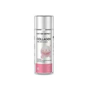 【LIVE 】Oxyenergy Collagen Beauty Capsules for Skin Hair & Nails Dual Peptides Marine Collagen 60 Capsules Bottle US Healthcare Dietary Supplement Edible Fitness  Collagen