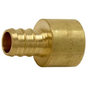 212 MAIN Lead-Free Brass 0.5 in. Female Sweat Adapter (10 Pack) - Barb Insert, Pex Tubing Pipe, Water Pipe, High Pressure Tested (Model LFWP11B-0808PB)