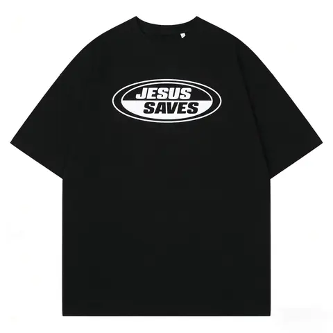 [100% Cotton] Vintage Graphic T-shirt，New Jesus Saves Retro Tee, Christian Clothing Womenswear Top Cotton Casual Unisex, Gift For Men Women