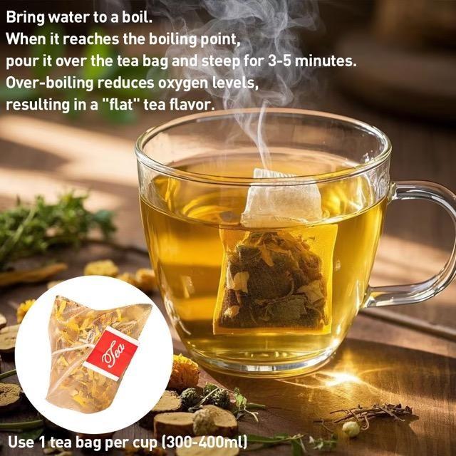 Chicory and 3 Gardenia Honeysuckle Liquorice Herbal Tea Ready to Eat Convenient | Orange Peel & Chrysanthemum – Cool Relief from Heat | 12 Tea Bags-B