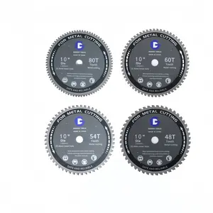 10" (255mm) metal cutting blade with 48/54/80 teeth, featuring ceramic-tipped teeth and a 2.0mm kerf. Designed with a 1" arbor, itdelivers clean, smoke-free, low-noise cutting with excellent vibration resistance. Ideal for cutting angle steel, round pipe