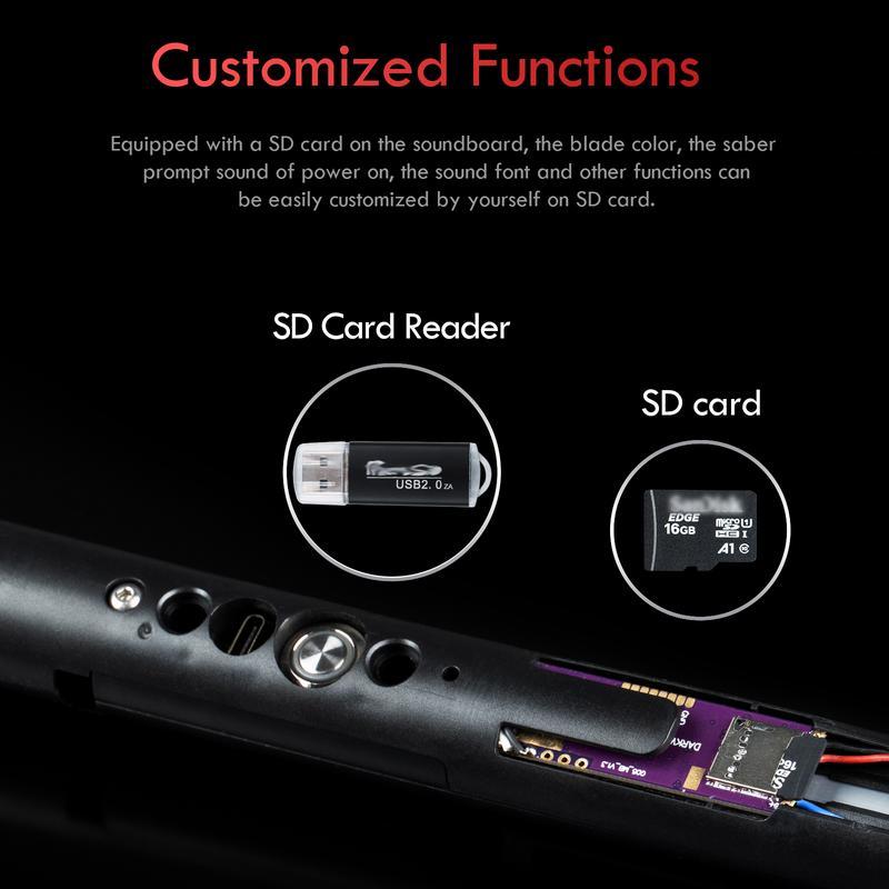 MightyBeanz Metal Handle Darth Revan Lightsaber 92cm PC Blade App Controlled Role Playing Outdoor Sports Dueling Toy with Custom Soundboard Pixel FX Sword Durable Steel