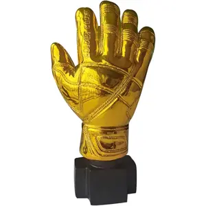 Award Trophies Goalkeeper Trophy, Trophy Gloves Shape Soccer Match Award Cups for Office