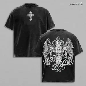 Cross And Wing Tshirt & Hoodie Washed, Cross Shirt, Wing T-shirt, Reyzerati Jesus hoodie, Christian Apparel, God Apparel, Streetwear, Graphic Tees