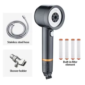 Filtered Shower Herd with Handheld, High Pressure Water Flow and Multiple Spray Modes Showre Head with Filter, Power Wash for Hard Water, Showerhead with ON/OFF Switch for Pets Bath