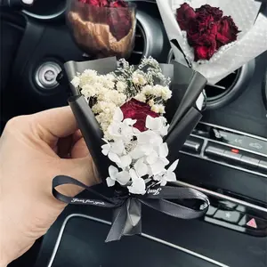 Car Air Outlet Clip Bouquet, Artificial Flowers, Faux Rose Bouquet, Car Air Freshener Ornament, Car Interior Decoration for Women, Car Accessories for Women Car Owners, Fruit