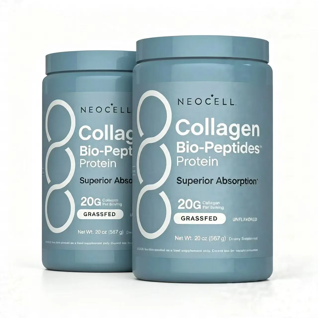 NeoCell Collagen Bio-Peptides Powder - 20oz - Superior Absorption - Grassfed Protein Supplement - Advanced with 18 Essential Amino Acids