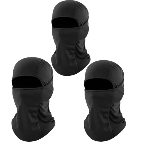 Unisex 3PCS Minimalist Summer Outdoor Balaclava Headwear - Elastic, UV Protection, Cooling Neck Gaiter, High Stretch, Breathable, Wind/Weather Guard, Moisture-Wicking, Milk Fiber, One Size - Motorcycle Gear, Sun Shield Masks - Skiing, Father's Day Gift