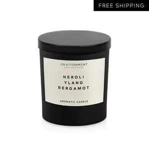 ENVIRONMENT Inspired by Designer Perfume CN5 Candle, 8oz Luxury Coconut Apricot Wax Candles for Home (Neroli | Ylang | Bergamot) Home Fragrance Products, 1 Wick Candle, Vegan & Cruelty-Free