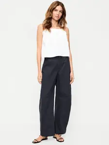 Old Navy Women's Mid-Rise Barrel Chino Pants