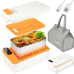 Electric Insulated Lunch Box, Large Capacity Student Container, Removable Washable Inner Lid, Constant Temperature Heating