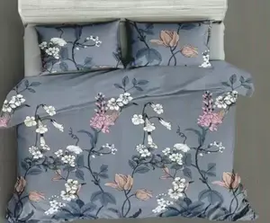 Harmony Bloom Polycotton Floral Bedsheet Set-Double Size with Pillow Covers